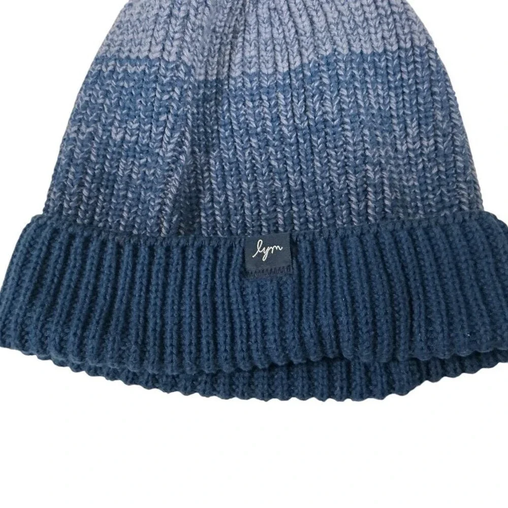 Love Your Melon Beanie Hats Women Blue Red Cotton Stretch Shaker Knit USA Made